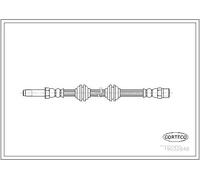 Tubo de freno flexible Eje delantero 19032848 CORTECO para MERCEDES-BENZ CLASE V
