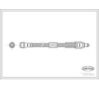 Tubo de freno flexible Eje delantero 19034260 CORTECO para MERCEDES-BENZ CLASE S