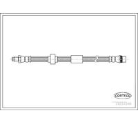 Tubo de freno flexible Eje delantero 19034346 CORTECO para OPEL RENAULT