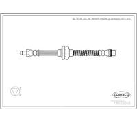 Tubo de freno flexible Eje delantero 19035818 CORTECO para RENAULT MEGANE II