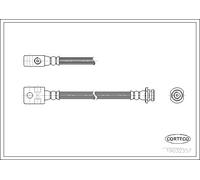Tubo de freno flexible Eje delantero, derecha 19032357 CORTECO para NISSAN