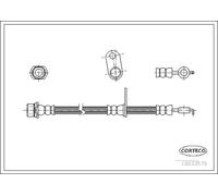 CORTECO Latiguillo de freno para TOYOTA: Corolla Verso, Corolla, Avensis (Ref: 19033579)
