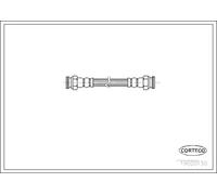 Tubo de freno flexible Eje trasero 19020130 CORTECO para LANCIA FIAT