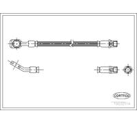 Tubo de freno flexible Eje trasero 19032114 CORTECO para OPEL SAAB