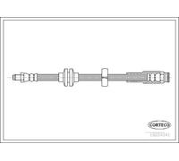 Tubo de freno flexible Eje trasero 19034341 CORTECO para ALFA ROMEO SPIDER 159