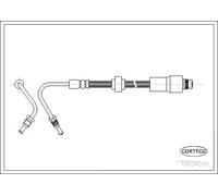 Tubo de freno flexible Eje trasero izquierda 19034265 CORTECO para RENAULT