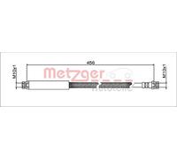 Tubo de freno flexible Eje trasero izquierda 4112039 METZGER para VW