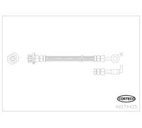 Tubo de freno flexible Eje trasero izquierda 49374425 CORTECO para NISSAN