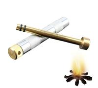 Tubo de fuego de compresión portátil - Encendedor de émbolo de fuego de metal, para el aire libre, senderismo y caza, herramienta indispensable para encender fuego de emergencia