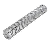 Tubo de humo de 12 pulgadas para ahumador de pellets, tubo de ahumador de pellets de acero inoxidable, caja portátil para fumar para barbacoa, una forma fácil y segura de fumar (Redonda)