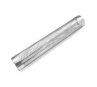 Tubo de humo de 12 pulgadas, tubo de fumar de barbacoa de acero inoxidable para parrilla de barbacoa de carbón de gas eléctrico y ahumador Accesorios para fumar en frío o caliente (Round)