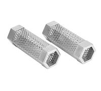Tubo de Humo para Ahumador de Pellets, 6 Pulgadas, 2 Piezas, Tubo de Ahumador de Pellets de Acero Inoxidable, Accesorio para Barbacoa, Tubo de Ahumador, Tubo de Humo Frío para