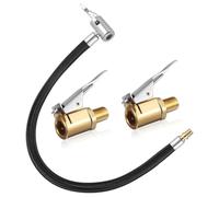 Tubo De Inflador Ruedas, Manguera Infladora De 35cm, Manguera inflado neumáticos con 2 conector palanca automóvil de 8 mm, para Neumático Coche, Moto, Bici, Camión, Bomba adaptador