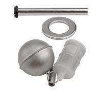 Tubo de inmersión flotante de acero inoxidable 304 con manguera de silicona para barriles de bloqueo de bolas, kit de filtro de cerveza casera con bola pesada premontada, tubo flexible de 31 pulgadas