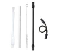 Tubo de leche de acero inoxidable y 2 cepillos de limpieza, juego de accesorios compatible con cafeteras automáticas Siemens EQ6 Bosch VeroAroma
