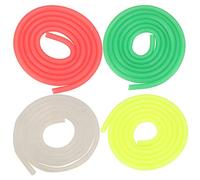 Tubo de línea de combustible de silicona de Cheotime 4pcs, manguera de combustible de automóvil RC ligero flexible para 1:10 vehículos de gasolina Surtido de colores Diseño