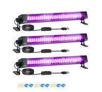 Tubo de luz negra LED de 60 luces - Con interruptor, rotación de 360 grados, lámpara UV for fiestas fluorescentes, arte corporal, Halloween y Navidad.(60LEDs-3P)