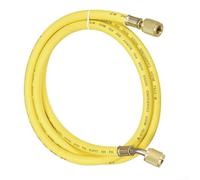 Tubo de manguera de carga de 1 5 m con rosca SAE de 1/4 para refrigeración de CA, presión de trabajo de 800 PSI, manguera de goma y conector de latón con acoplador moleteado