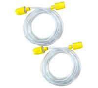 Tubo de manguera de repuesto para Karcher para PUZZI 4.446-023.0 se adapta a 8/10 100 10/1 10/2 8/1C 200 sistemas de limpieza de 2.5 metros con conectores amarillos (paquete de 2)