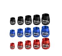 Tubo de manguera del turbo 1 abrazadera de acabado para manguera coche AN4 AN6 AN8 AN10 AN12, compatible con radiador, tubo combustible modificado y abrazaderas Manguera Turbo Coche(AN10 blue)