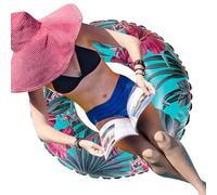 Tubo de natación flotante, balsa inflable portátil, cómodo anillo de agua para relajación de verano, válvula de aire gruesa con diseño plegable compacto | Flotador de piscina para adultos, mujeres y