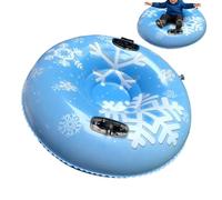 Tubo De Nieve Inflable - Trineo De Invierno Al Aire Libre Azul Oscuro Con Asas | Tubo De Agua De Esquí De PVC | Jinete De Nieve Ligero Y Duradero | Regalo De Cumpleaños Para Niños Y Adultos | Accesori