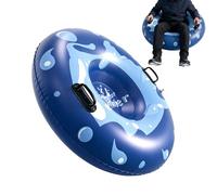Tubo de nieve inflable, trineo de invierno plegable, 47.24 x 47.24 x 11.81 pulgadas, trineo de nieve con asas reforzadas, juguete de equitación para clima frío, equipo de juego de nieve con PVC