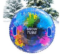 Tubo De Nieve Inflable: Trineo Inflable De 90 Cm, Tubo De Trineo De Invierno Antivuelco, Deslizador De Nieve Duradero Y Resistente
