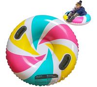 Tubo de Nieve, Trineo de Nieve Inflable de 32 Pulgadas con Doble asa, Trineo para niños pequeños a Prueba de Fugas con válvula de Aire, portátil Plegable para Adultos y niños, Estilo 1