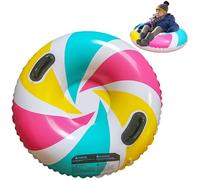 Tubo de Nieve, Trineo de Nieve Inflable de 32 Pulgadas con Doble asa, Trineo para niños pequeños a Prueba de Fugas con válvula de Aire, portátil Plegable para Adultos y niños, Estilo 1 niño pequeño