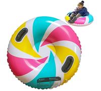 Tubo de Nieve, Trineo de Nieve Inflable de 32 Pulgadas con Doble asa, Trineo para niños pequeños a Prueba de Fugas con válvula de Aire, portátil Plegable para Adultos y niños, Estilo 1 decoración Nav