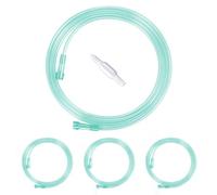 Tubo de oxígeno de 7 pies, tubo de oxígeno de alto flujo resistente a los aplastamientos, paquete de 3 tubos de oxígeno verde, tubo de oxígeno que no se dobla con conector de tubo de oxígeno