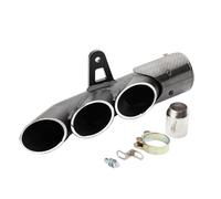 Tubo de Para Escape Motocicleta Para Z900 Para ZX6R, Silenciador Slip-On Doble Bajada en Fibra Carbono Silenciador Moto