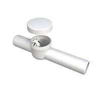 Tubo de pared, ABS, DN 40, con válvula antirretorno para sifón, color blanco