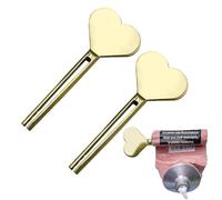 Tubo de pasta de dientes exprimidor - 2 unidades de acero inoxidable para pasta de dientes, rodillo de acero inoxidable, prensa de tubos de pasta de dientes manual, prensa de tubos de metal, llave