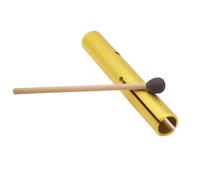 Tubo de Percusión Wah Mini tubo Wah portátil de aluminio, DEF Note, meditación, sanación sonora, instrumentos percusión for niños, educación y aprendizaje(Gold E Note 26cm)