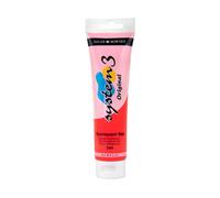 Tubo de pintura acr lica Daler Rowney System3 rojo fluorescente de 150 ml - Suministros de pintura acr lica para artistas y estudiantes - Pintura