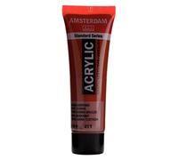 Tubo de pintura acrílica Amsterdam Standard Series 20 ml Tierra de Siena tostada 411 - Semitransparente, alta resistencia a la luz, viscosidad media, inodora, película duradera, versátil para artistas