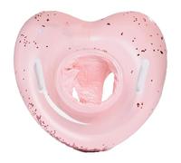 Tubo de piscina para niños, asiento inflable de corazón, PVC portátil Swimming Tube, conveniente Handles, Water Play Accessory, ideal para edades 6+ meses, Baby Swim Tube for Travel