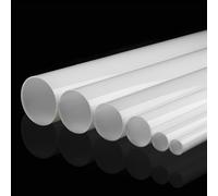 Tubo de plástico, 2 tubos acrílicos, 10-15 mm de diámetro exterior, 500 mm de longitud, redondo, for iluminación, lámparas y manualidades, 14 mm de diámetro exterior (15 mm de diámetro exterior)(14mm