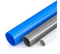 Tubo de plástico PVC de 500mm de longitud, diámetro exterior de 20-110mm for tanque de peces DIY, tubo de acuario, accesorios de riego for jardín(Gray,40x2mm)