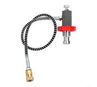 Tubo de presión regulador de llenado de buceo con clasificación de 6000 psi 40 mpa y adaptador DIN G58 para seguridad y conexión a estaciones de recarga (volante rojo)