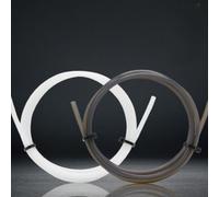 Tubo de PTFE de perfil de estrella de alimentación suave para impresora 3D, extremos calientes y extremos fríos, compatible con filamento estándar de 1,75 mm de diámetro (2 blancos)
