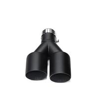 Tubo de Punta Cola Escape Silenciado Silenciador De Escape Universal De Acero Inoxidable Negro Mate Doble Tipo U Para GTI MK7 Para Golf 7 1 Unidad Perfecto(Left ID60MMOD114MM)