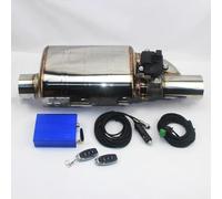 Tubo de Punta Cola Escape Silenciado Silenciador De Tubo De Escape Modificado Para Coche Válvula De Control Remoto Electrónica De Acero Inoxidable 304 Compatible Con ParaE46 Perfecto(63mm-kit A)