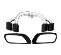 Tubo de Punta de Silenciador 2 Piezas De Punta De Escape Para X6 E71 2008-2013 Para 35i X6 E71 50i Para M50D Silenciador Cuádruple Boquilla De Tubo De Escape(Black B)