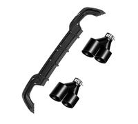 Tubo de Punta de Silenciador Difusor Trasero Parachoques De Coche Divisor De Labios Silenciador Punta De Tubo De Escape Para Serie 3 G20 325i 325li 2019-2020(Negro brillante)