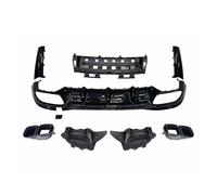 Tubo de Punta de Silenciador Para Benz Para Clase S W223 S63 AMG Sport Version Difusor De Parachoques Trasero Silenciador De Labio Punta Del Tubo De Escape