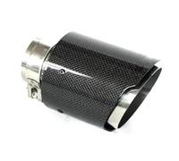 Tubo De Punta Para X5 E53 E70 Para X6 E71 F16 Para X1 F48 2015 2016 ID 86mm OD 101mm Silenciador De Punta Escape Fibra Carbono Mate Sarga Coche(Bright black)