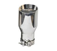 Tubo De Punta Silenciador Cola Coche Modificado 1 Unidad Tubo Escape Doble Capa Con Entrada 2.5 Pulgadas Salida 4 Pulgadas Y 7.5 Pulgadas Largo Boca Inclinada(IN60-OUT115MM)